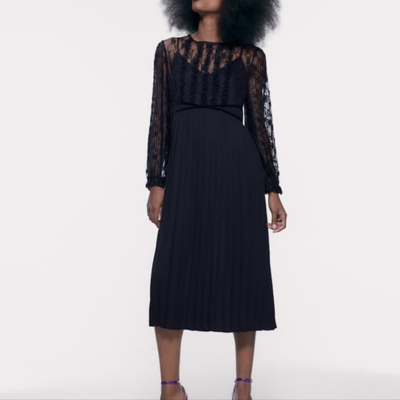 Zara pleated lace dress - Picture 5 of 6
